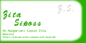 zita siposs business card